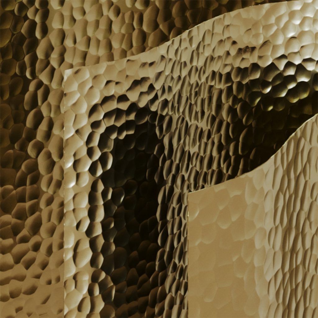 Hammered gold